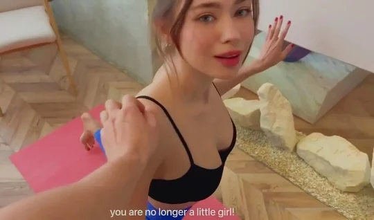 katorsex The girl took off her leggings to quickly do sex yoga.