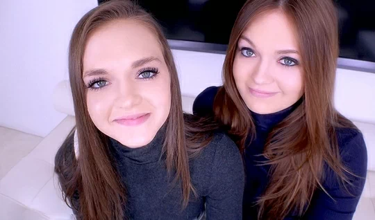 katorsex Charming sisters give a blowjob to their mutual friend