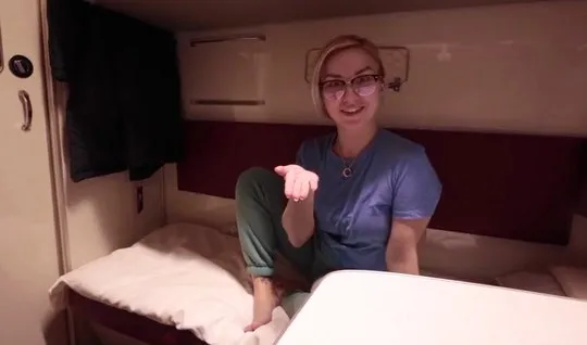 Sarapbeh A Russian guy spreads his legs for sex with a stranger right in a train compartment.